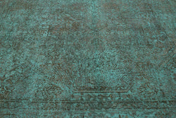 Collection of 9' 7'' x 12' 8'' Turquoise Handmade Persian Rug in a gallery layout