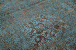 Collection of 9' 8'' x 12' 6'' Blue Handmade Persian Rug in a gallery layout