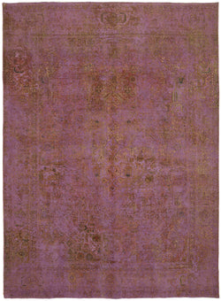 Collection of 9' 6'' x 12' 9'' Purple Handmade Persian Rug in a gallery layout