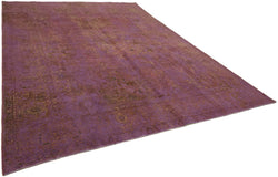 Collection of 9' 6'' x 12' 9'' Purple Handmade Persian Rug in a gallery layout