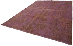 Collection of 9' 6'' x 12' 9'' Purple Handmade Persian Rug in a gallery layout