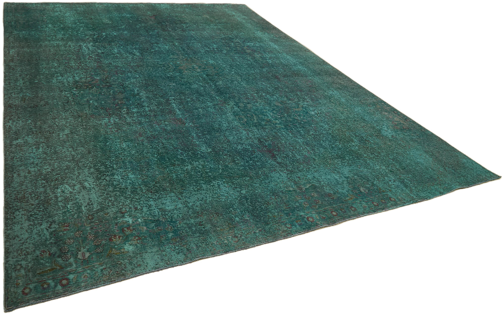 Collection of 9' 10'' x 13' Turquoise Handmade Persian Rug in a gallery layout