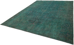 Collection of 9' 10'' x 13' Turquoise Handmade Persian Rug in a gallery layout