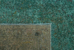 Collection of 9' 10'' x 13' Turquoise Handmade Persian Rug in a gallery layout