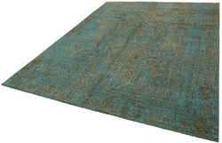 Collection of 7' 7'' x 10' 6'' Turquoise Hand-Knotted Large Area Rug in a gallery layout