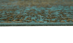 Collection of 7' 7'' x 10' 6'' Turquoise Hand-Knotted Large Area Rug in a gallery layout