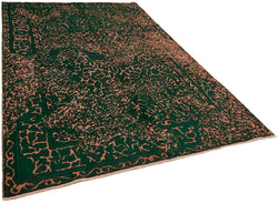 Collection of 6' 6'' x 9' 9'' Green Hand-Knotted Large Area Rug in a gallery layout