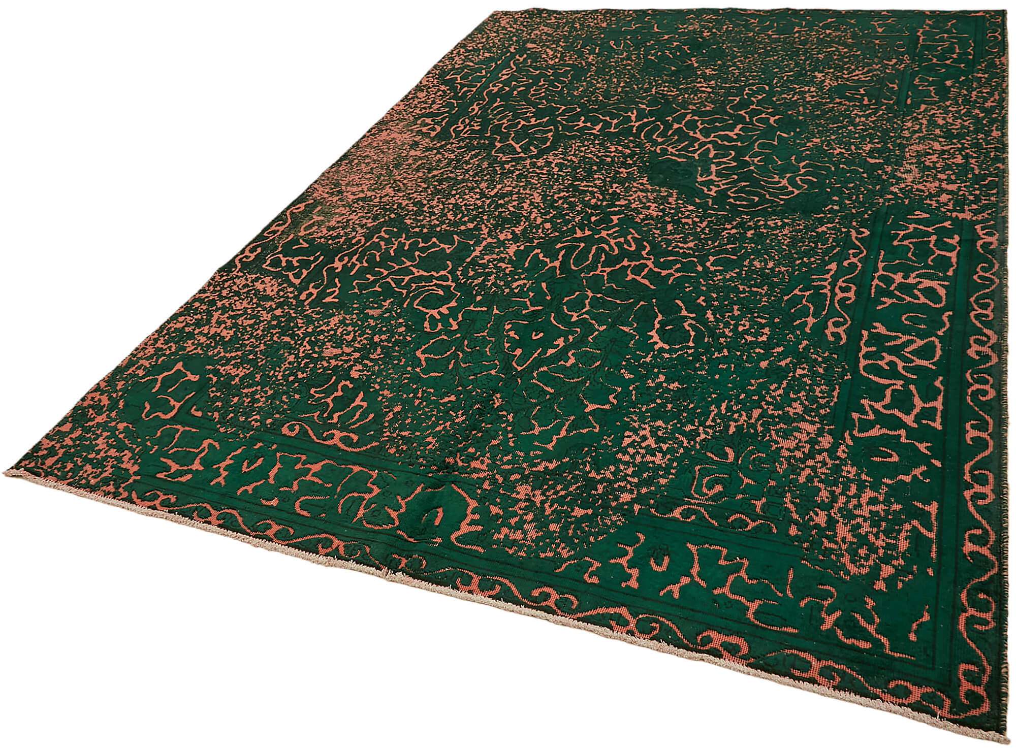 Collection of 6' 6'' x 9' 9'' Green Hand-Knotted Large Area Rug in a gallery layout