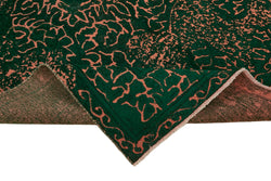 Collection of 6' 6'' x 9' 9'' Green Hand-Knotted Large Area Rug in a gallery layout