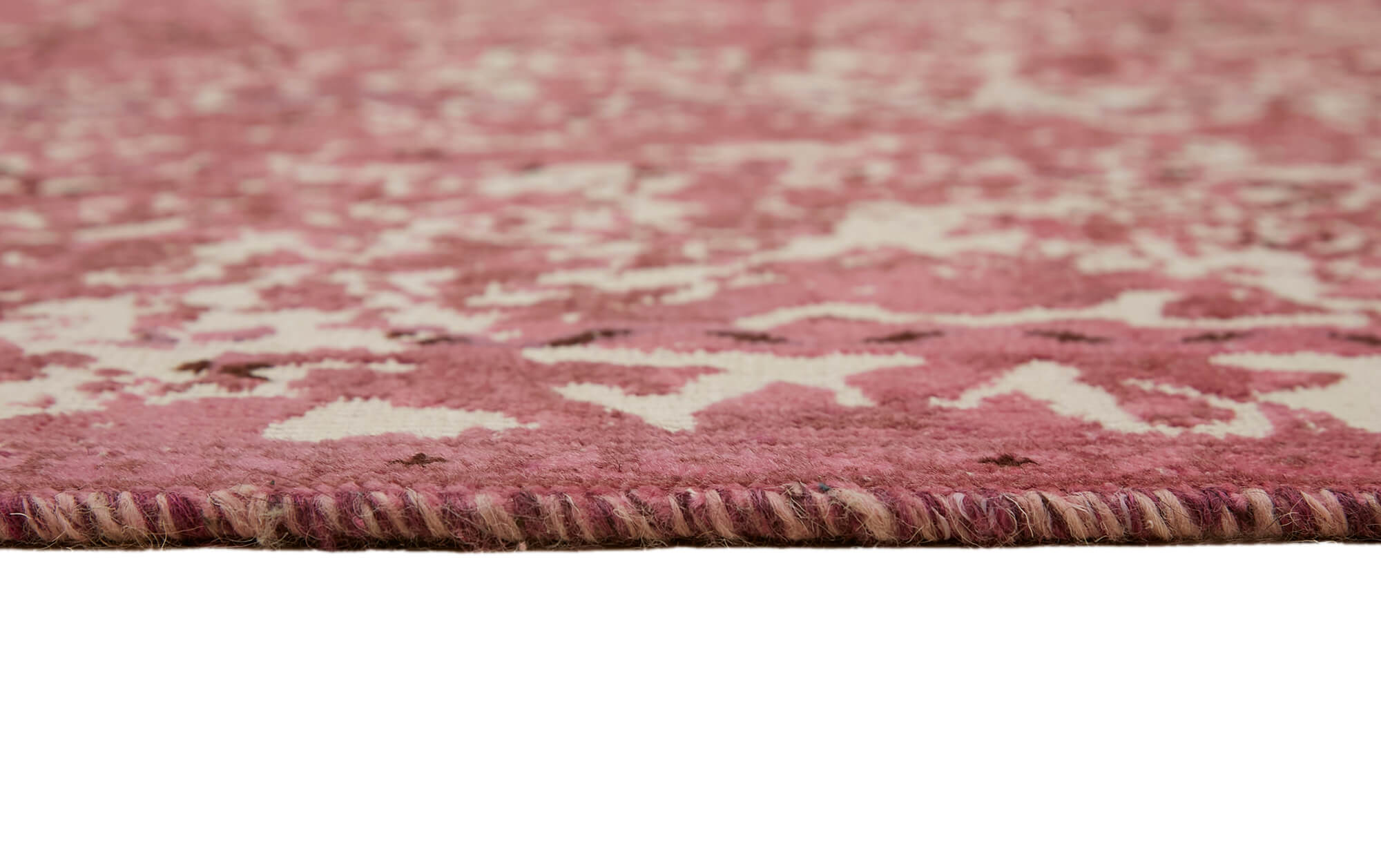 Collection of 9' 5'' x 11' 10'' Pink Handmade Large Area Rug in a gallery layout