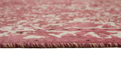 Collection of 9' 5'' x 11' 10'' Pink Handmade Large Area Rug in a gallery layout