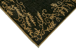 Collection of 7' x 9' 9'' Black Handmade Large Area Rug in a gallery layout