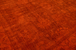 Collection of 9' x 12' 2'' Orange Handmade Large Area Rug in a gallery layout