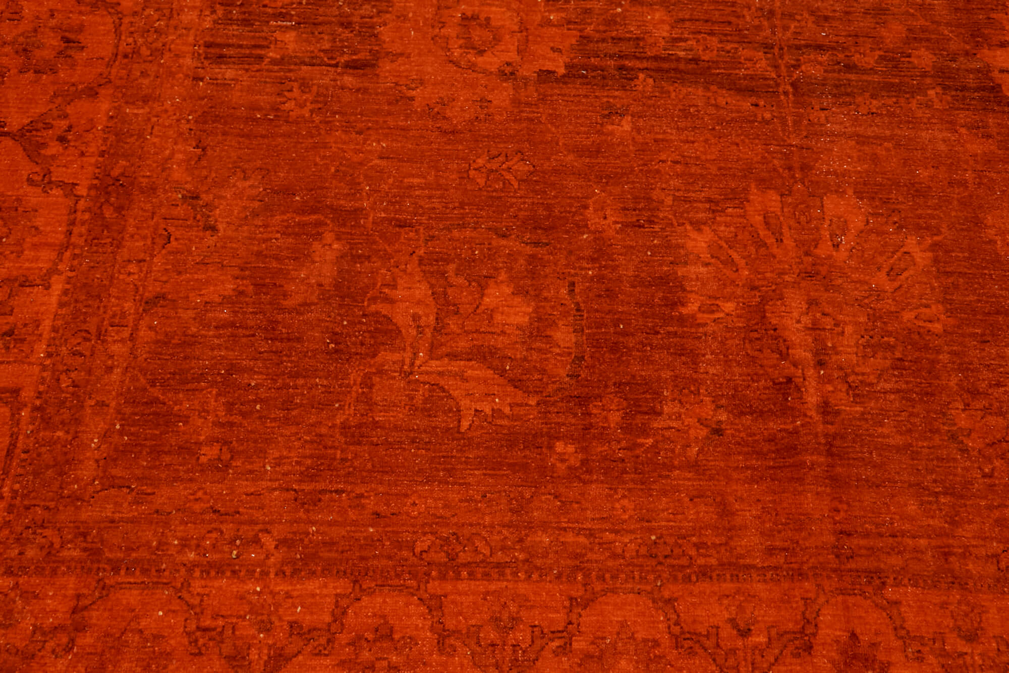 Collection of 9' x 12' 2'' Orange Handmade Large Area Rug in a gallery layout