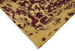 Collection of 7' 5'' x 11' 3'' Yellow and Purple Handmade Large Area Rug in a gallery layout