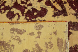 Collection of 7' 5'' x 11' 3'' Yellow and Purple Handmade Large Area Rug in a gallery layout