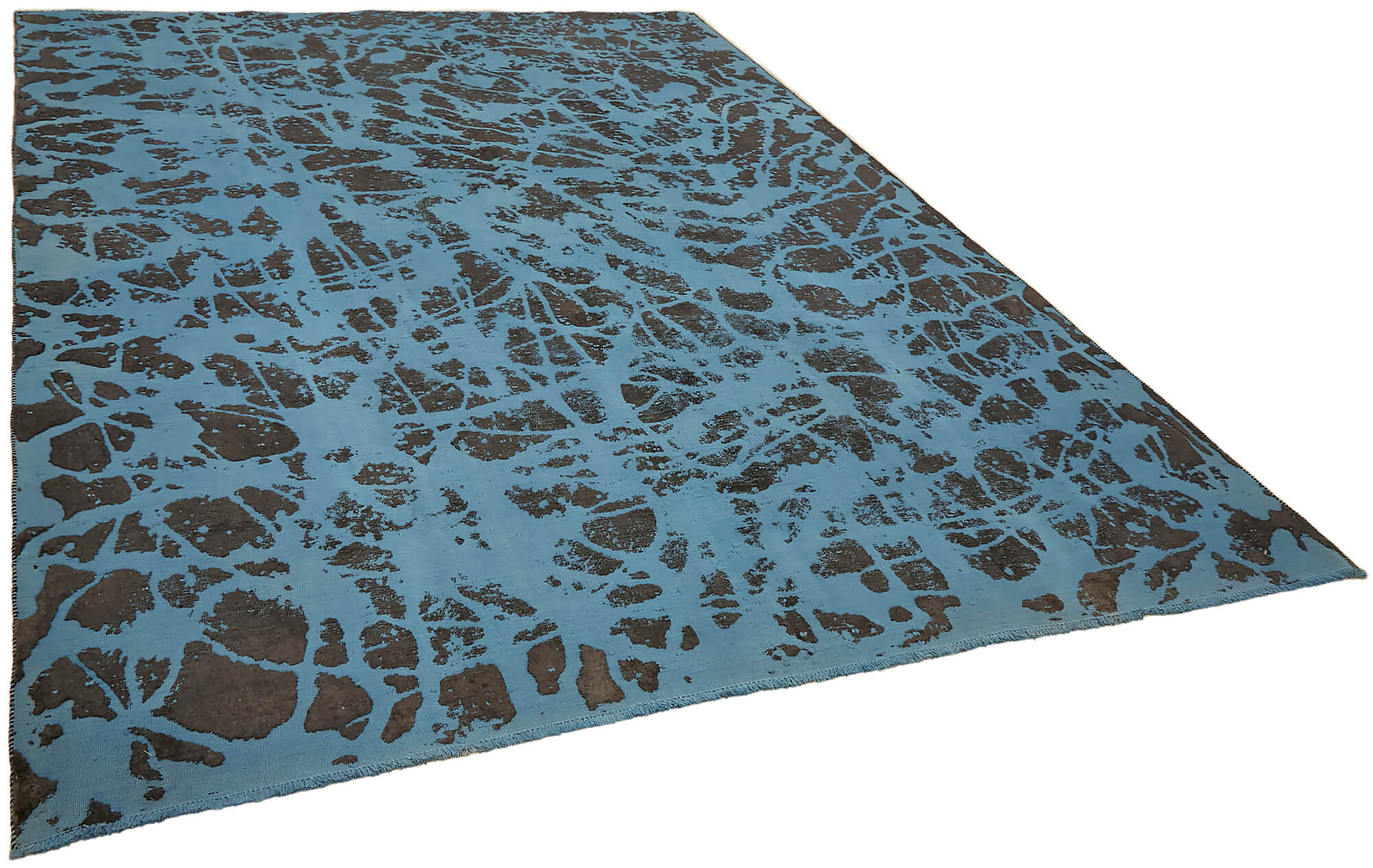 Collection of 8' 11'' x 12' 2'' Blue Handmade Large Area Rug in a gallery layout