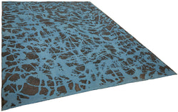 Collection of 8' 11'' x 12' 2'' Blue Handmade Large Area Rug in a gallery layout