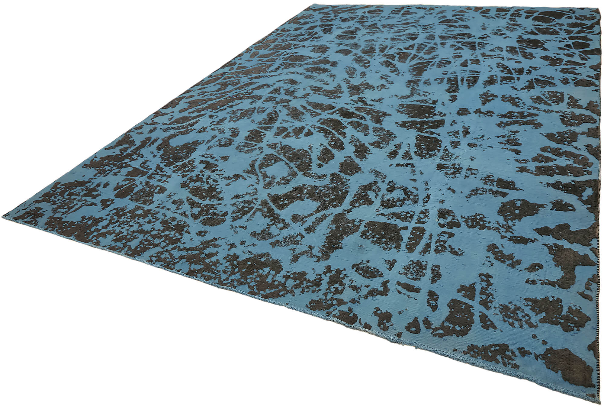 Collection of 8' 11'' x 12' 2'' Blue Handmade Large Area Rug in a gallery layout