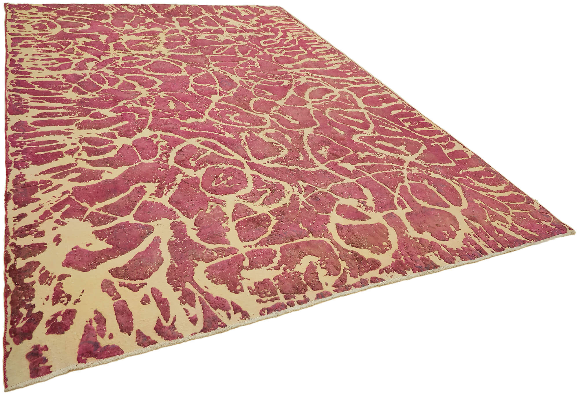 Collection of 9' 2'' x 12' 10'' Pink Handmade Large Area Rug in a gallery layout