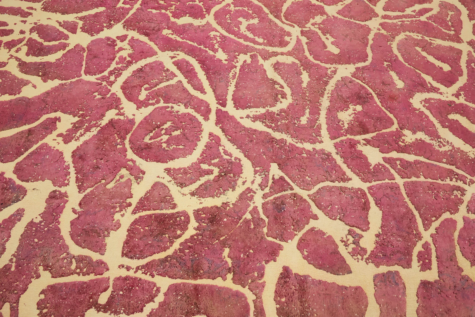 Collection of 9' 2'' x 12' 10'' Pink Handmade Large Area Rug in a gallery layout