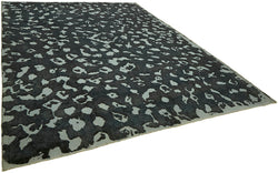 Collection of 10' 1'' x 13' 11'' Grey Handmade Large Area Rug in a gallery layout