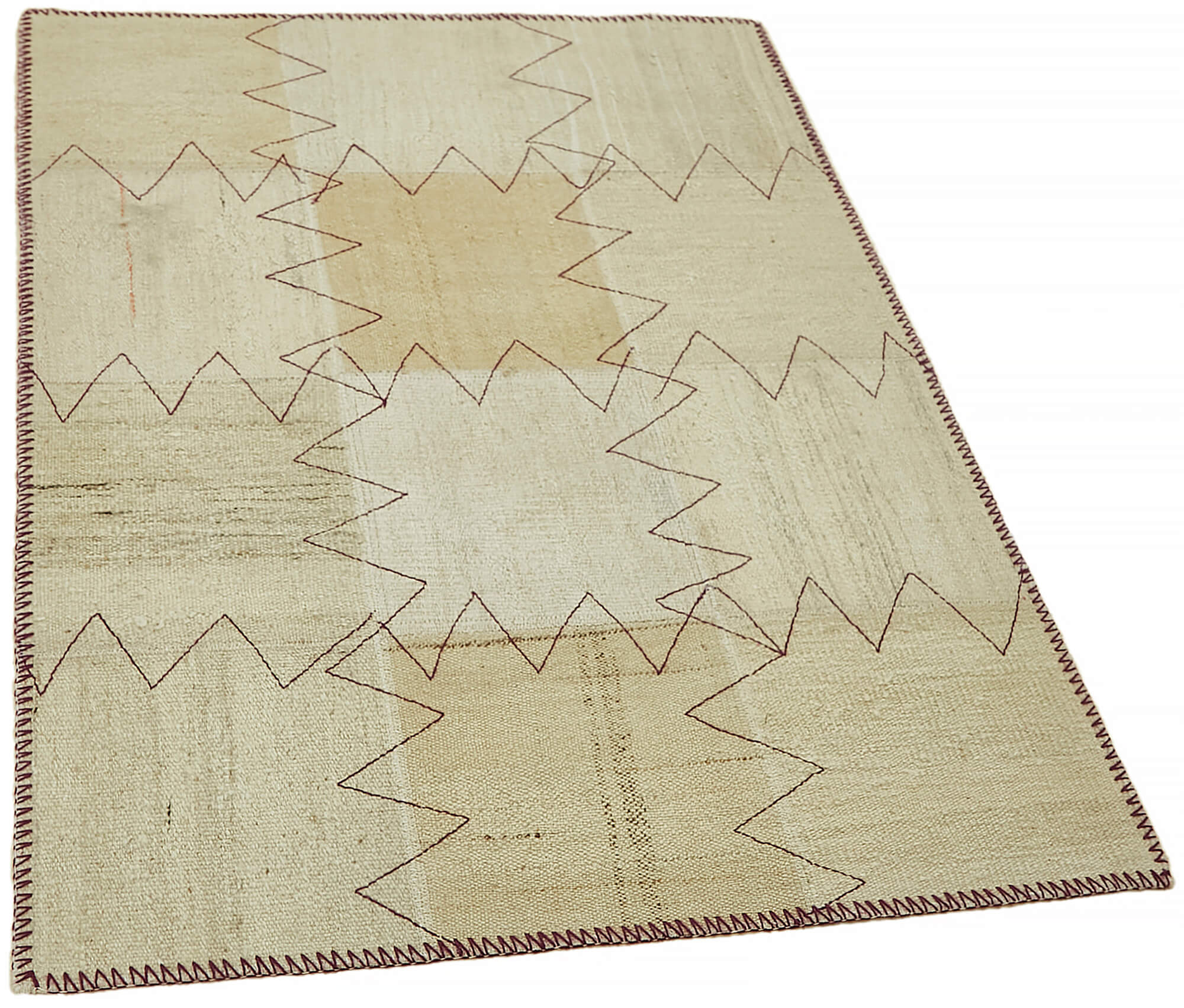 Collection of 3' 1'' x 4' 2'' Turkish Hemp Kilim Rug in a gallery layout