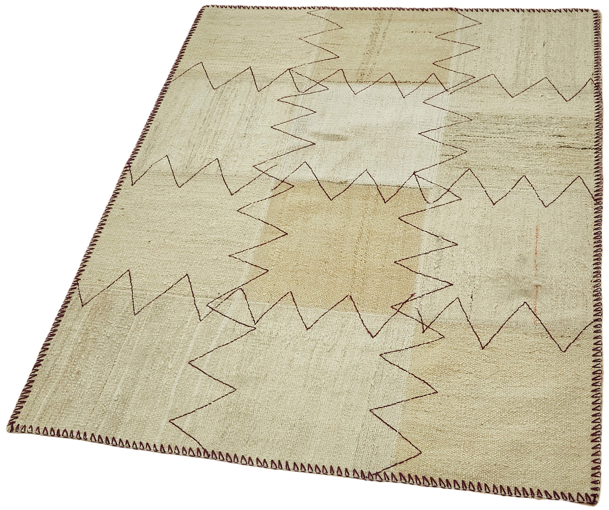 Collection of 3' 1'' x 4' 2'' Turkish Hemp Kilim Rug in a gallery layout