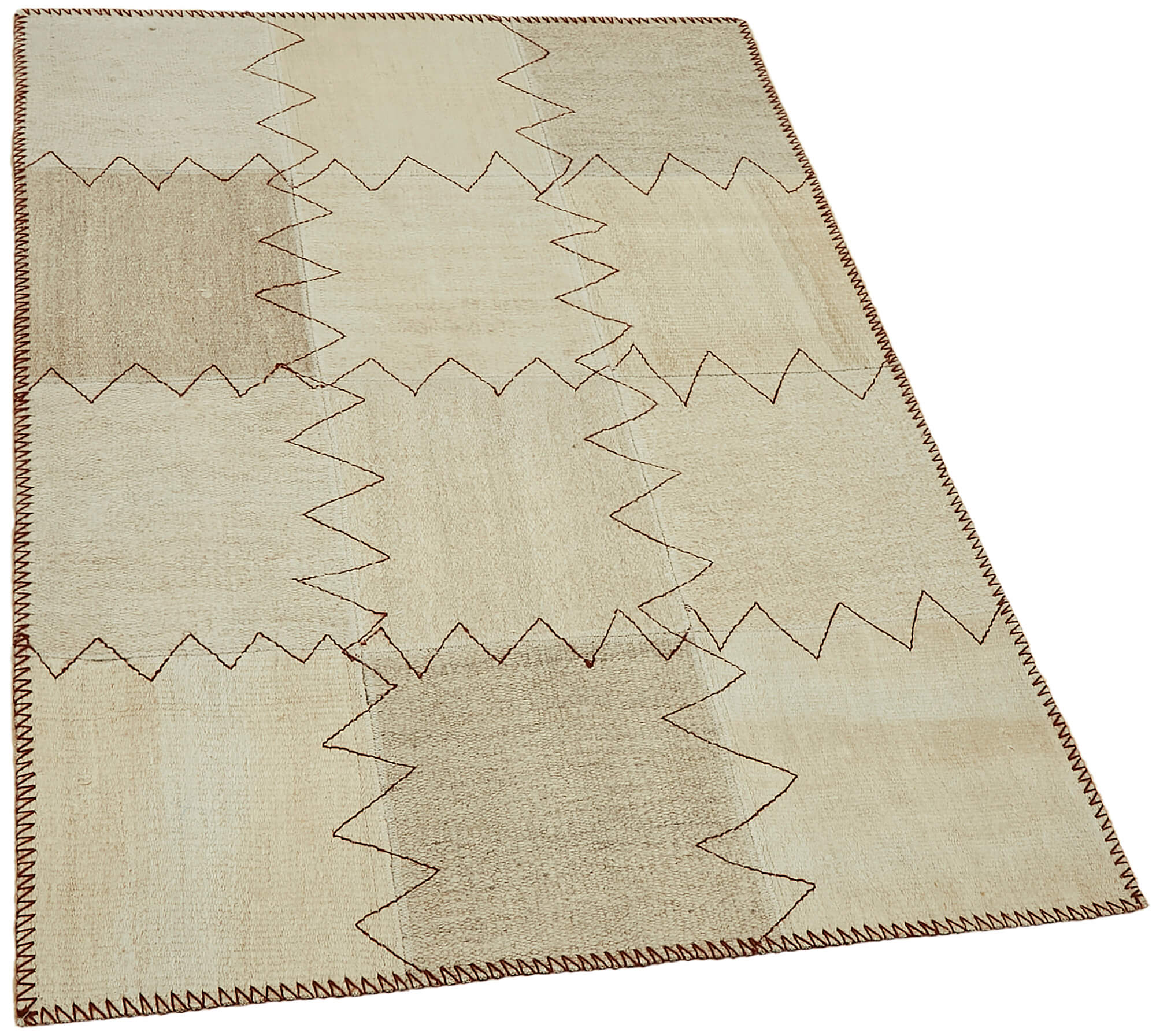 Collection of 3' 1'' x 4' 3'' Turkish Hemp Kilim Rug in a gallery layout