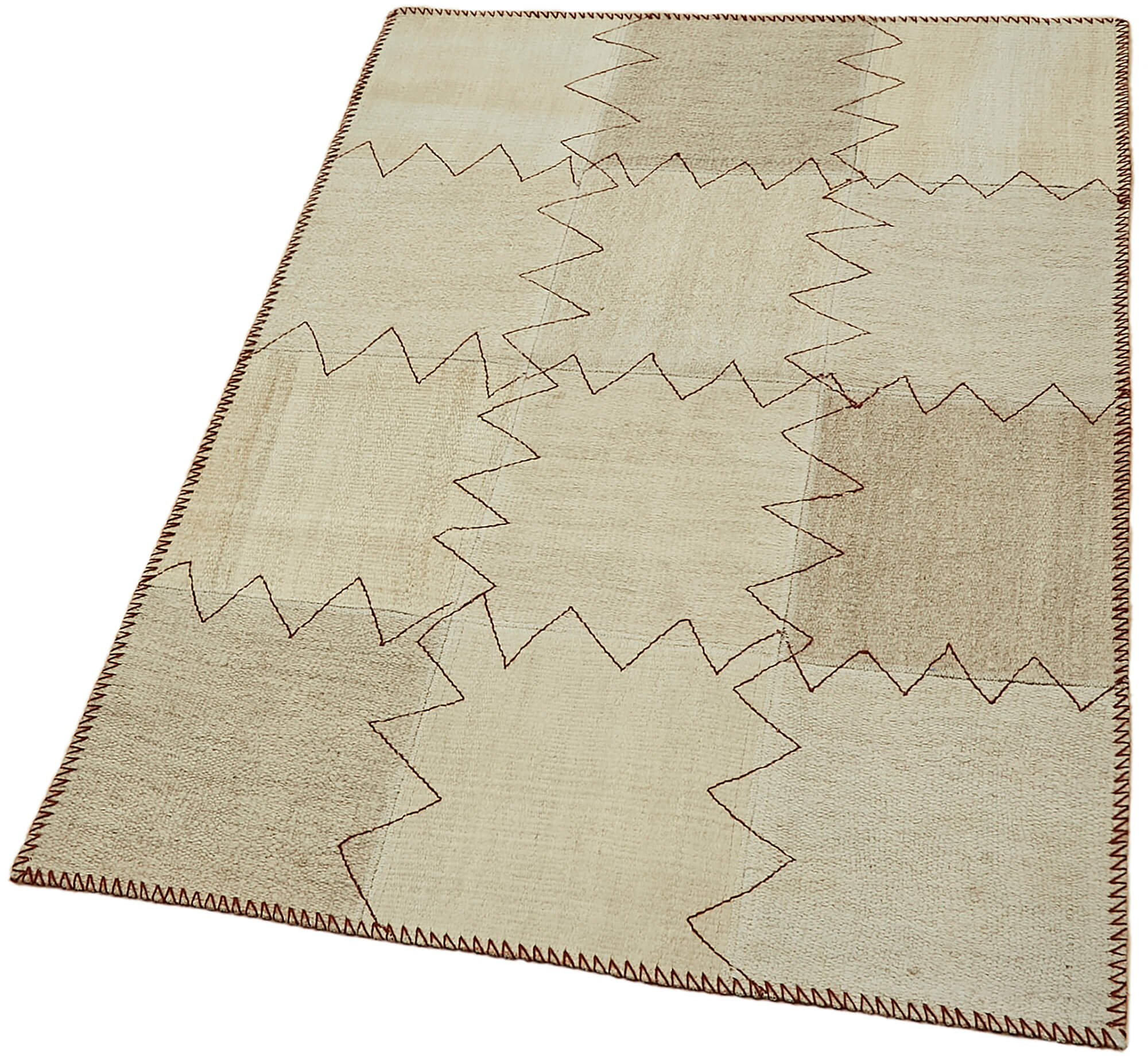 Collection of 3' 1'' x 4' 3'' Turkish Hemp Kilim Rug in a gallery layout