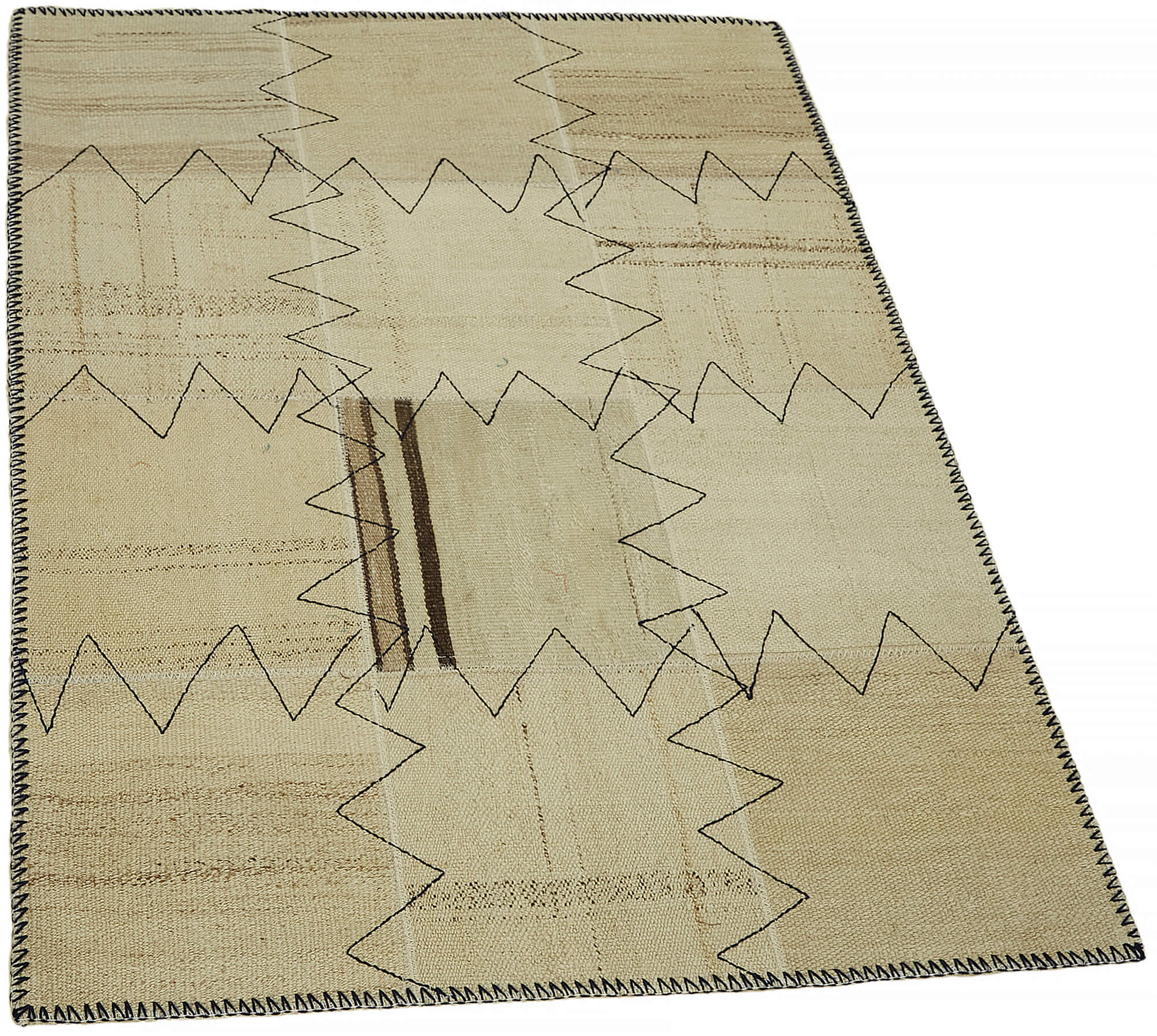 Collection of 3' 1'' x 4' 2'' Turkish Hemp Kilim Rug in a gallery layout