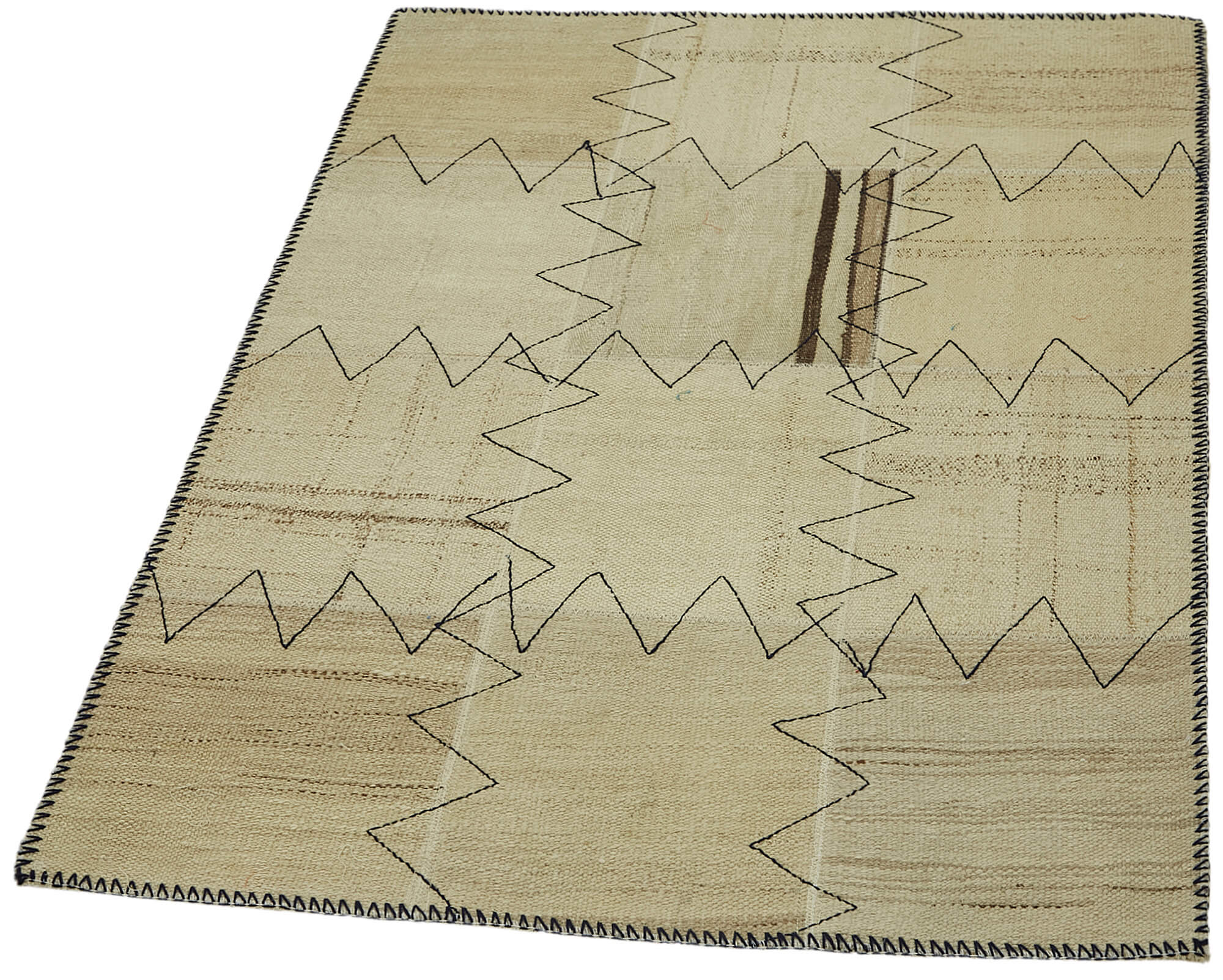 Collection of 3' 1'' x 4' 2'' Turkish Hemp Kilim Rug in a gallery layout