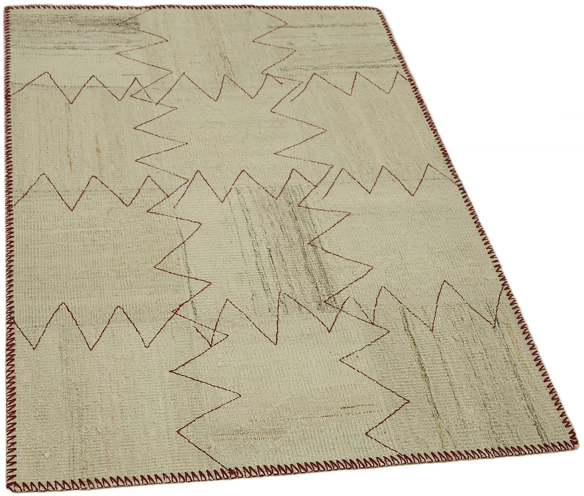 Collection of 3' 1'' x 4' 2'' Turkish Hemp Kilim Rug in a gallery layout