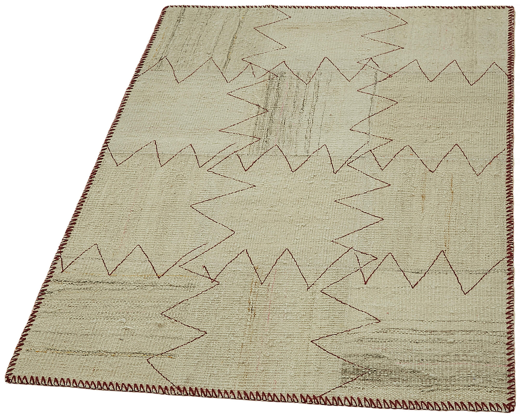 Collection of 3' 1'' x 4' 2'' Turkish Hemp Kilim Rug in a gallery layout