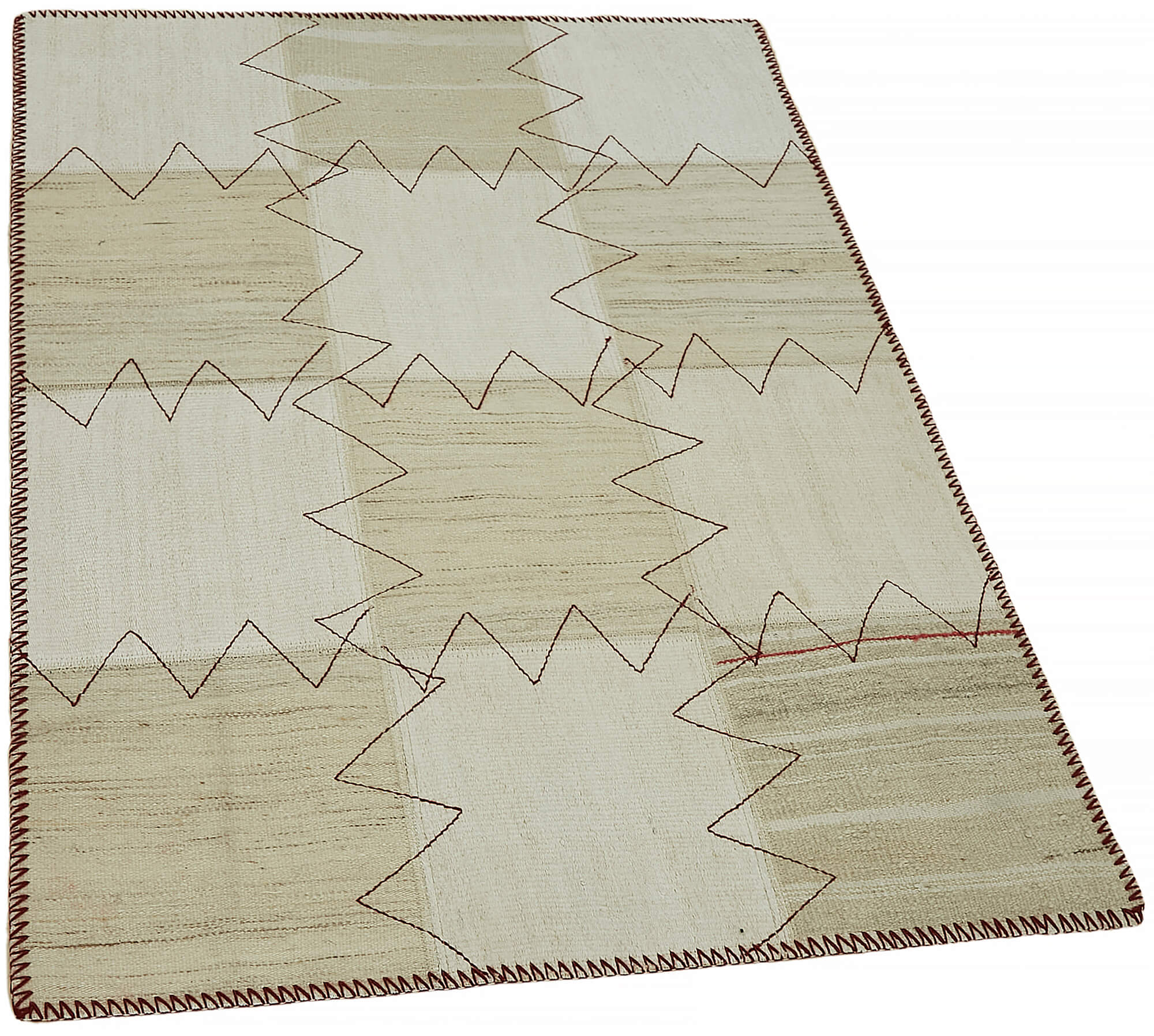 Collection of 3' 1'' x 4' 2'' Turkish Hemp Kilim Rug in a gallery layout