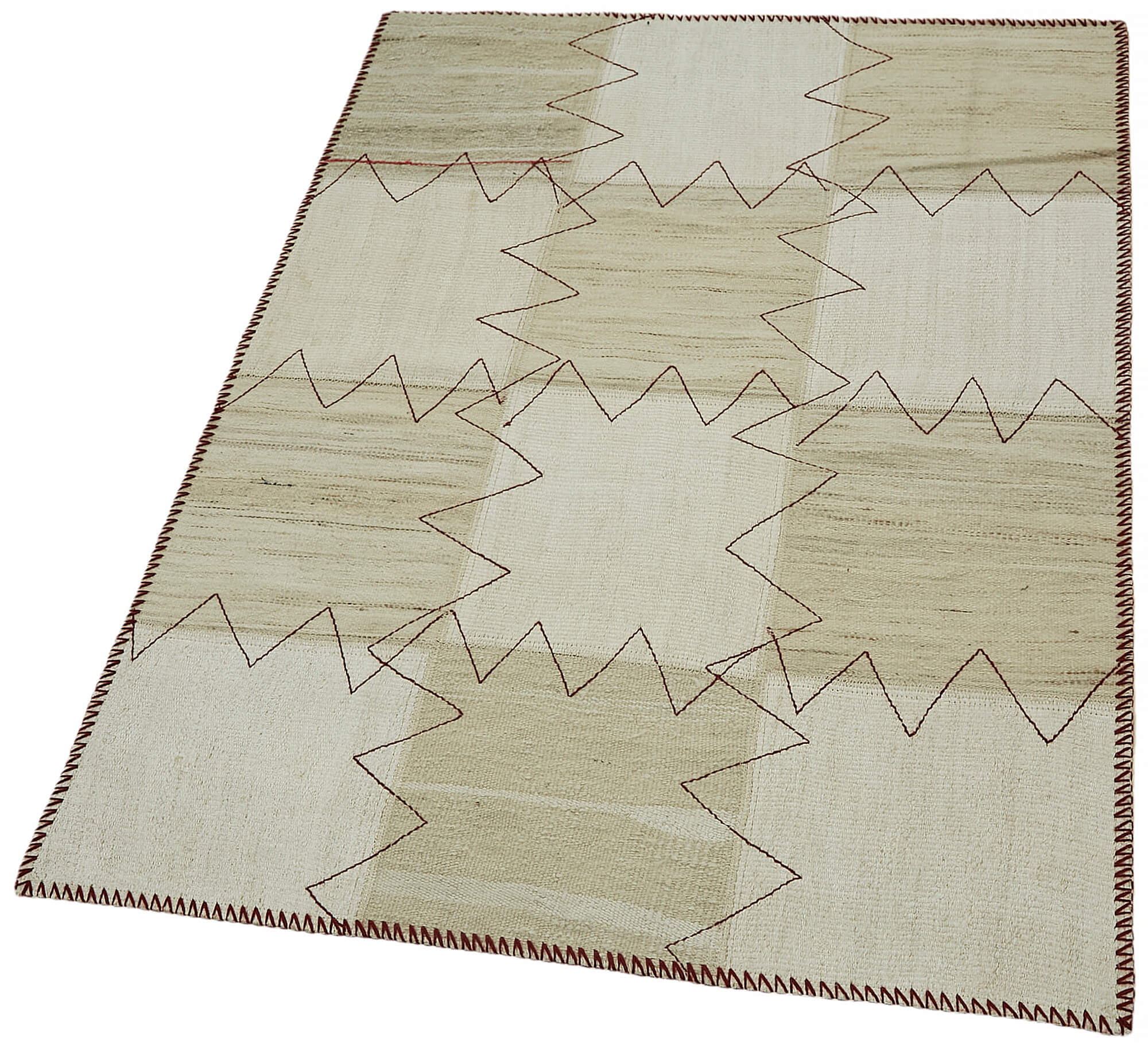 Collection of 3' 1'' x 4' 2'' Turkish Hemp Kilim Rug in a gallery layout