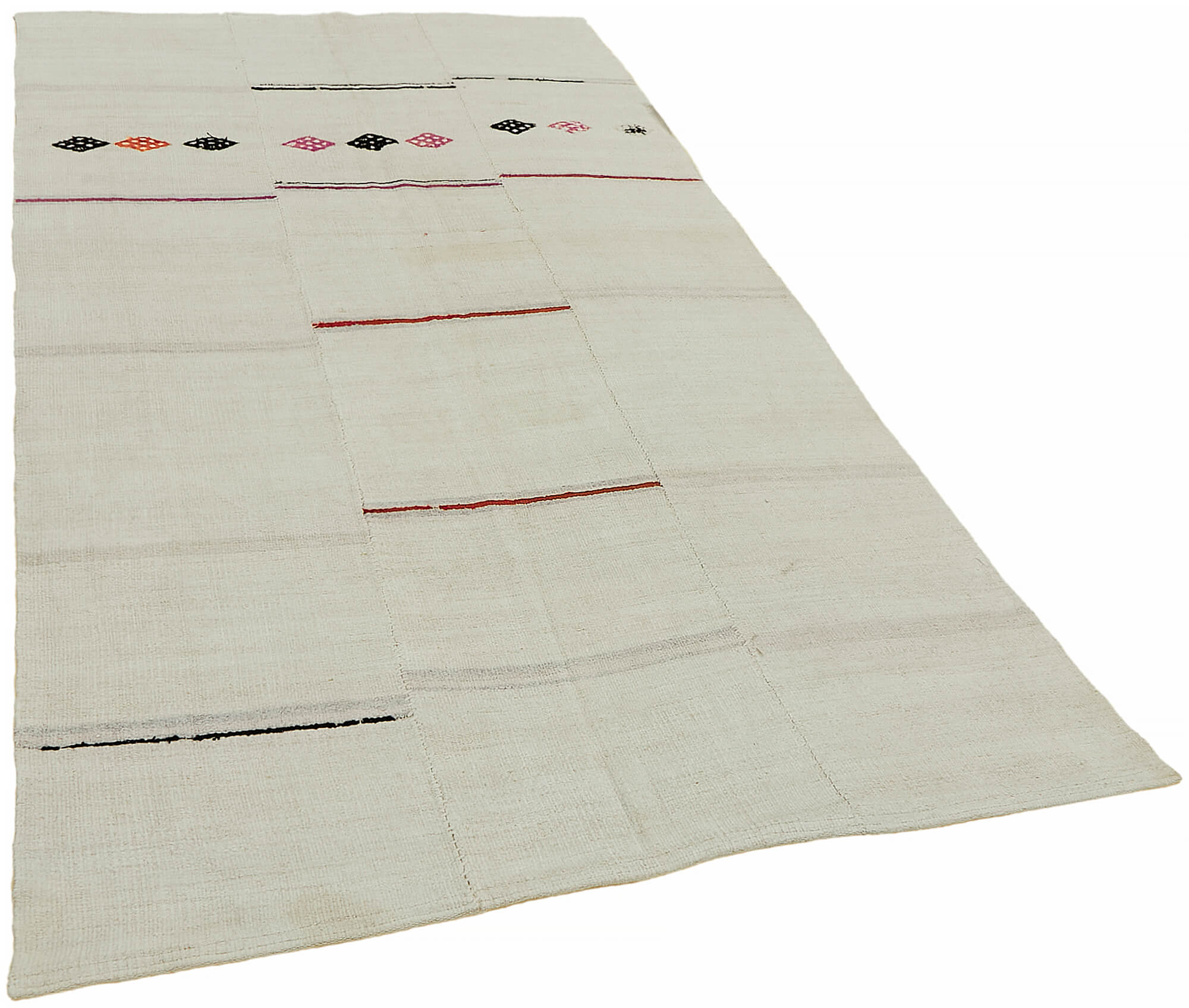 Collection of 5' 6'' x 9' Turkish Hemp Kilim Rug in a gallery layout