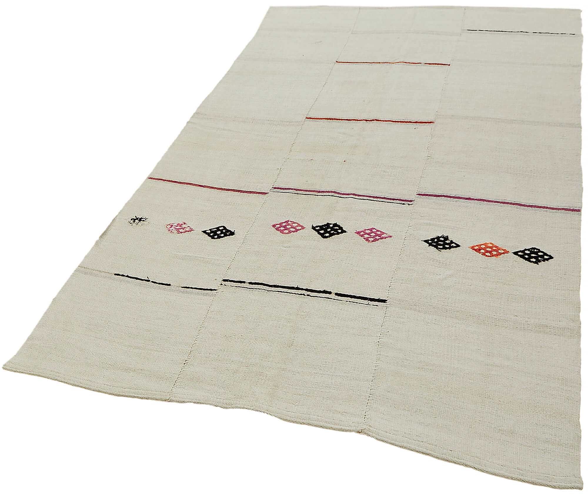 Collection of 5' 6'' x 9' Turkish Hemp Kilim Rug in a gallery layout