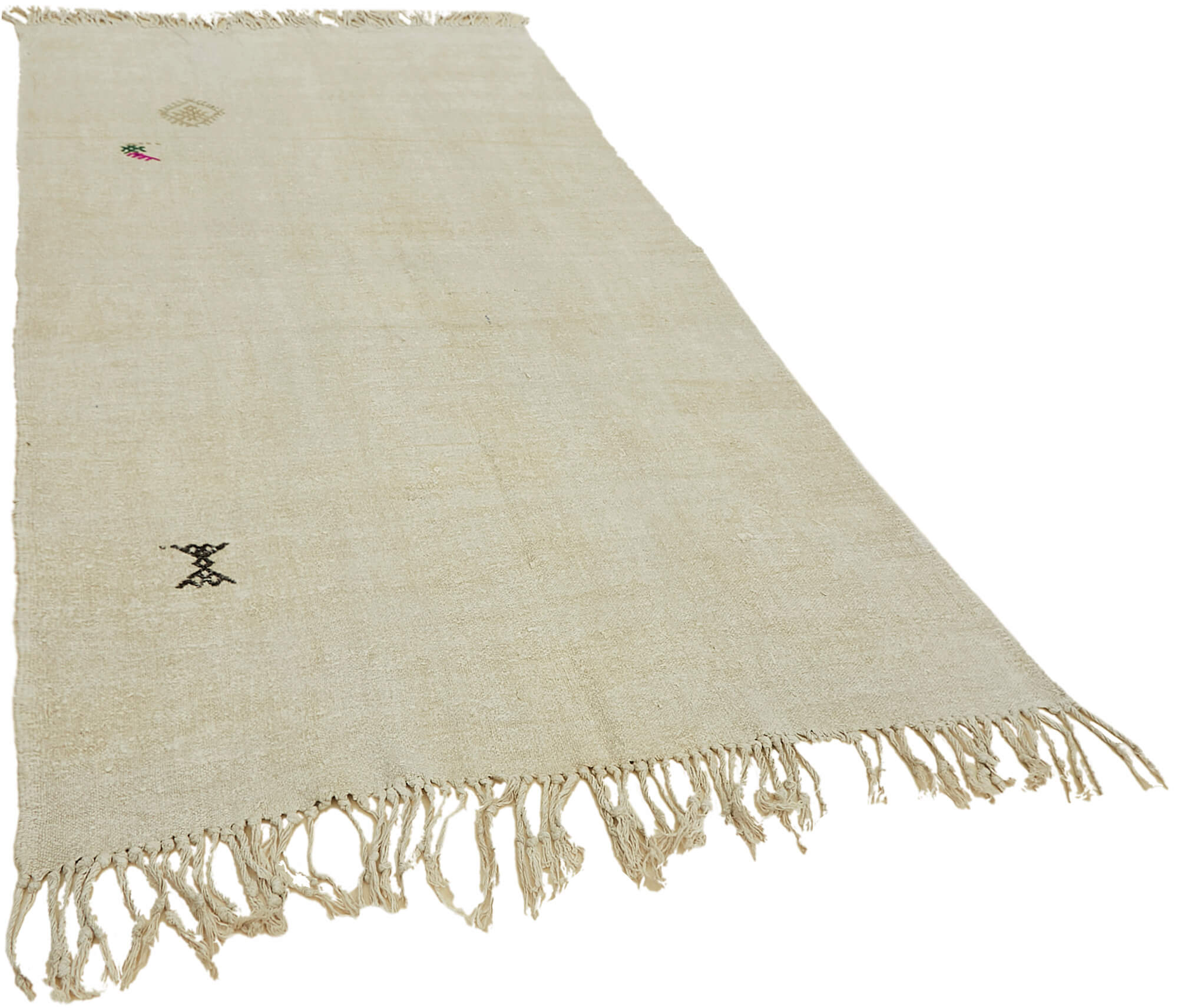 Collection of 5' 2'' x 8' 9'' Turkish Hemp Kilim Rug in a gallery layout