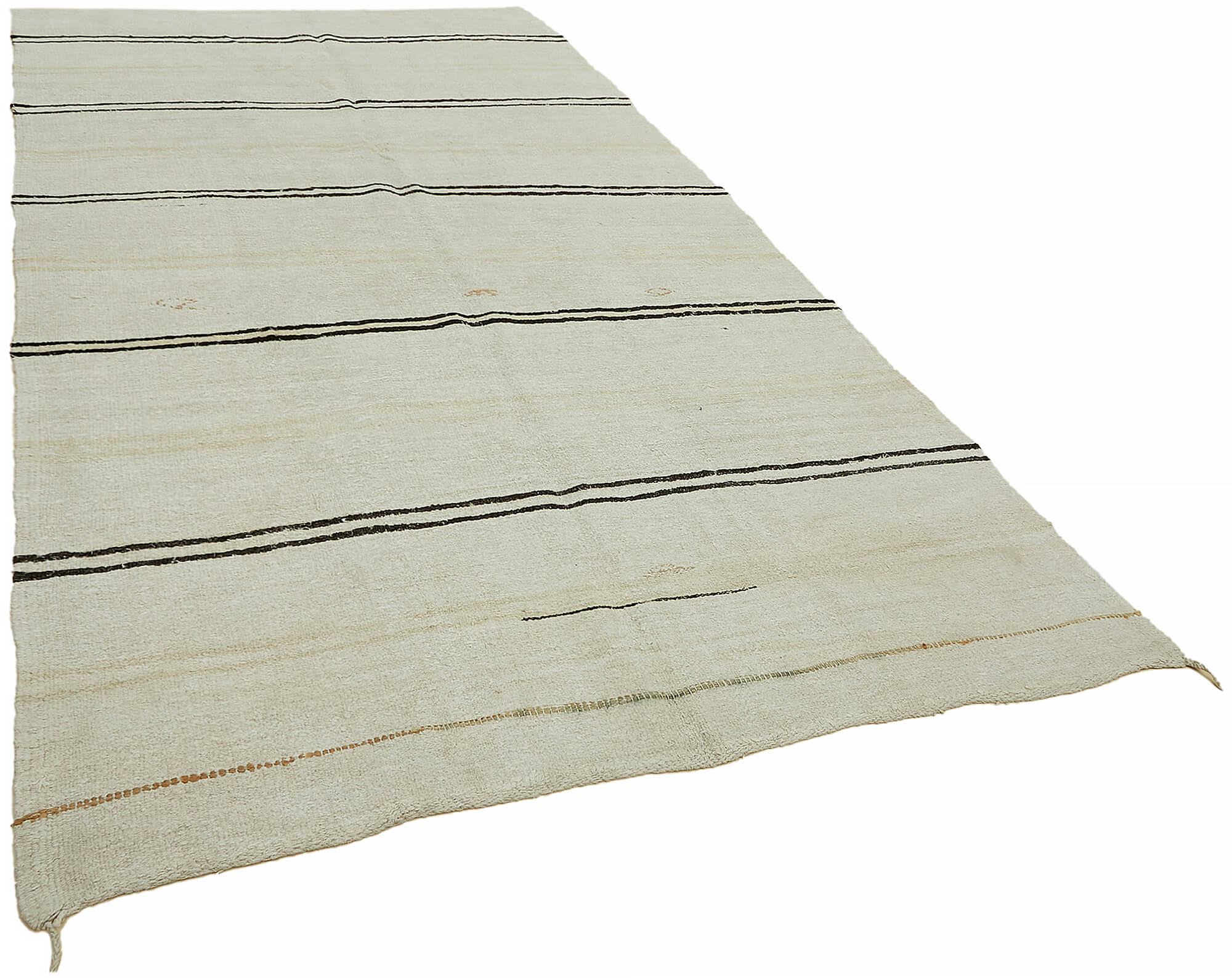 Collection of 6' 7'' x 11' 3'' Turkish Hemp Kilim Rug in a gallery layout