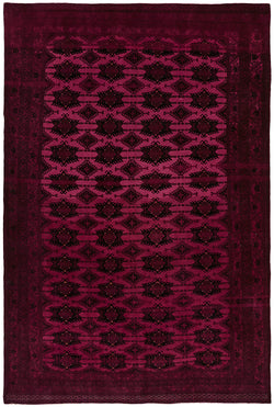 Collection of 7' 8'' x 11' 5'' Fuchsia Hand-Knotted Persian Rug in a gallery layout