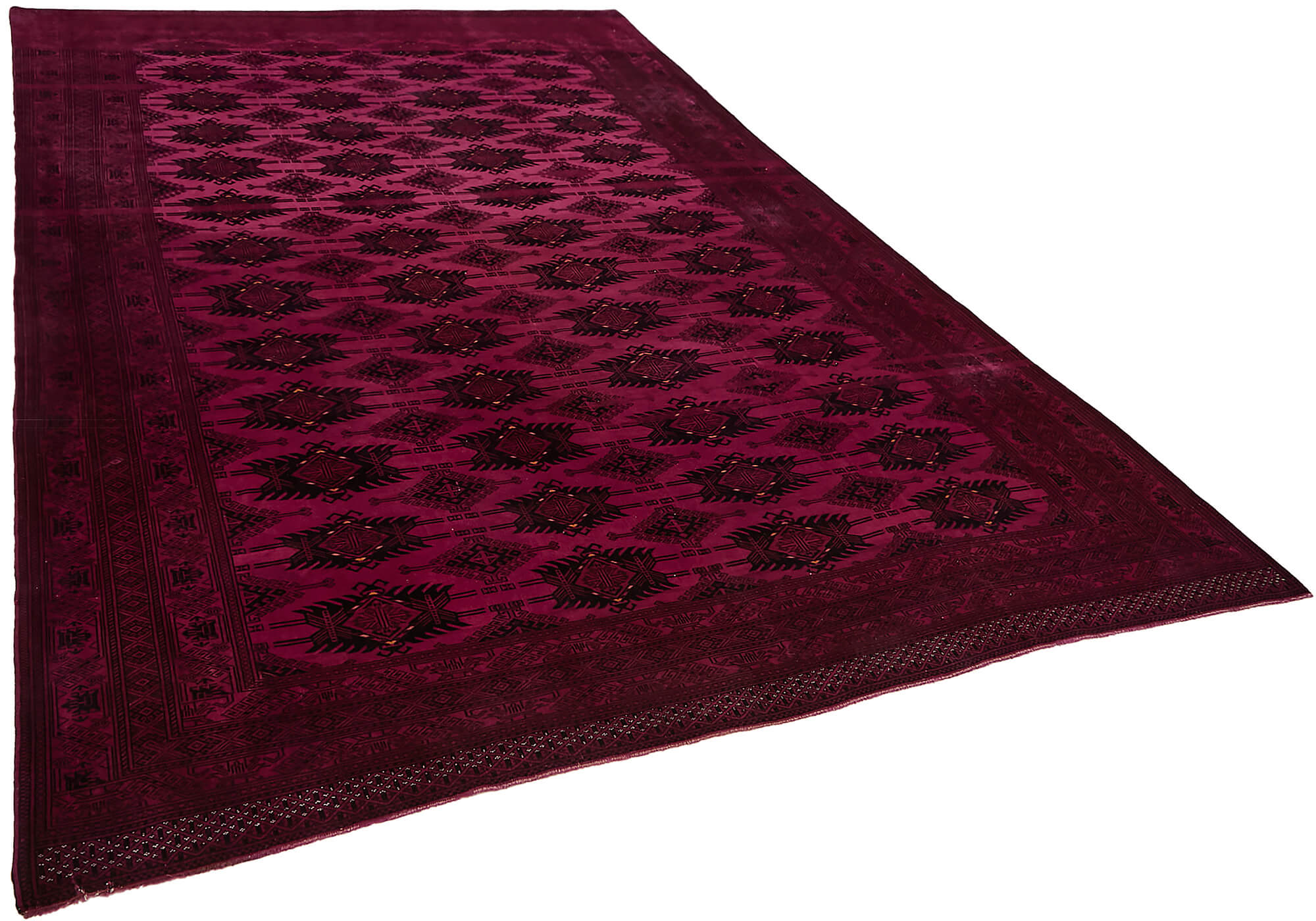 Collection of 7' 8'' x 11' 5'' Fuchsia Hand-Knotted Persian Rug in a gallery layout