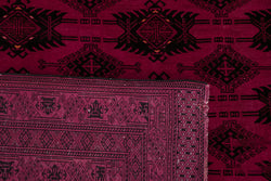 Collection of 7' 8'' x 11' 5'' Fuchsia Hand-Knotted Persian Rug in a gallery layout