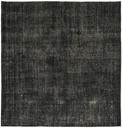 Collection of 9' 1'' x 9' 3'' Black Hand-Knotted Persian Rug in a gallery layout