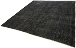 Collection of 9' 1'' x 9' 3'' Black Hand-Knotted Persian Rug in a gallery layout