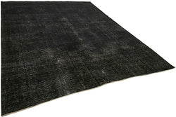 Collection of 8' 11'' x 11' 10'' Black Hand-Knotted Persian Rug in a gallery layout