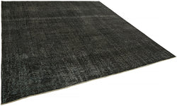 Collection of 9' 2'' x 9' 6'' Black Hand-Knotted Persian Rug in a gallery layout