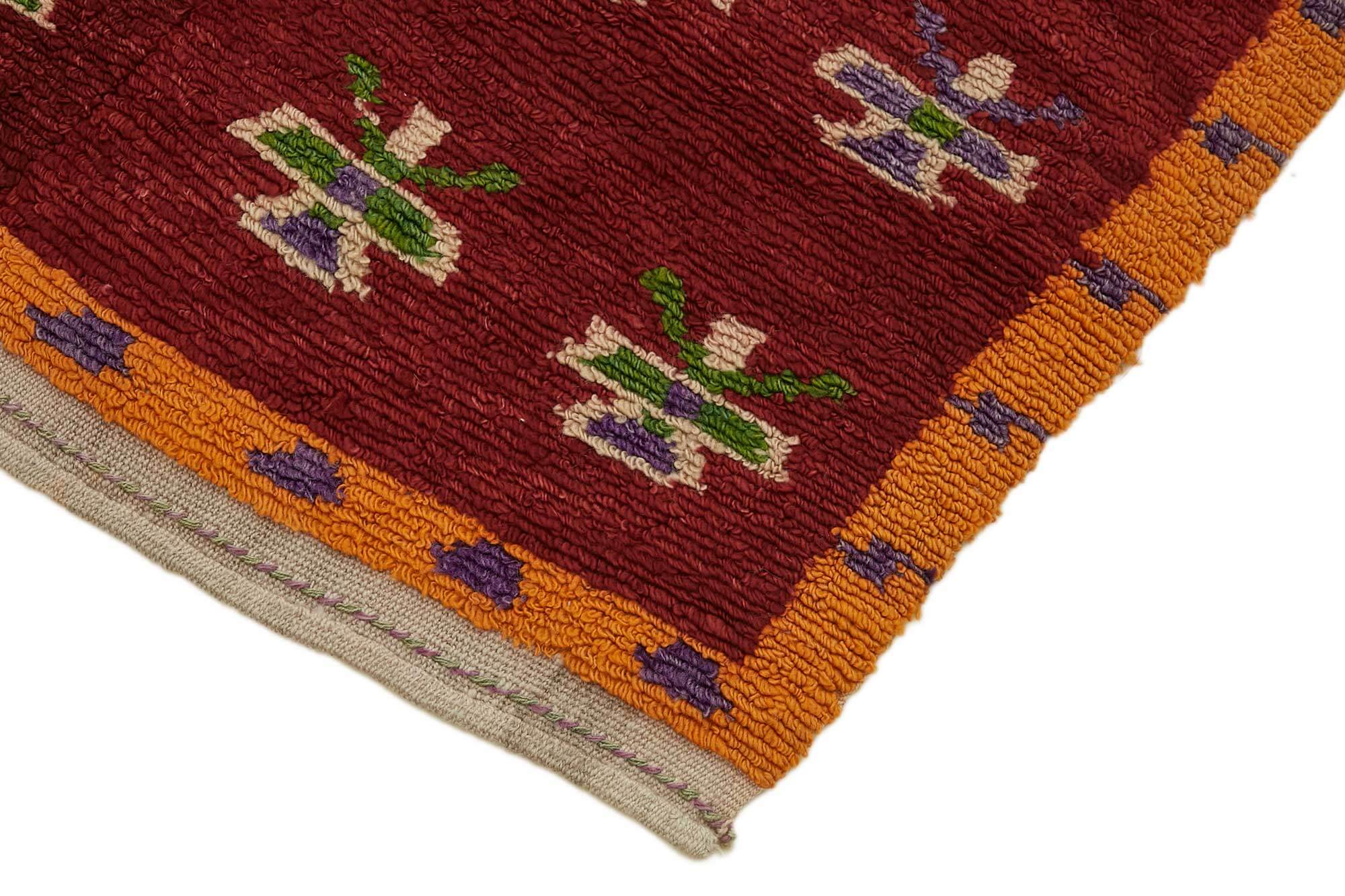 Collection of 3' 5'' x 4' 7'' Vintage Tulu Rug in a gallery layout