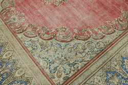 Collection of 8' 11'' x 11' 9'' Persian Vintage Hand-Knotted Rug in a gallery layout