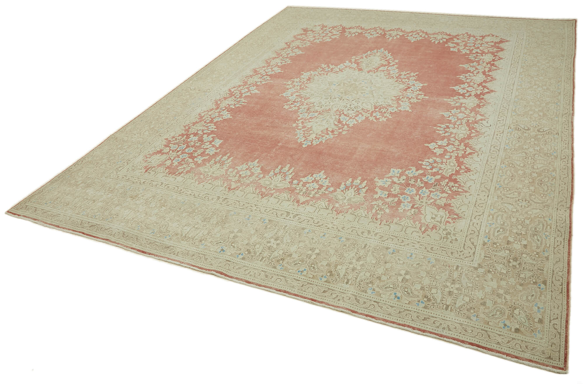 Collection of 9' 7'' x 13' 3'' Persian Vintage Hand-Knotted Rug in a gallery layout